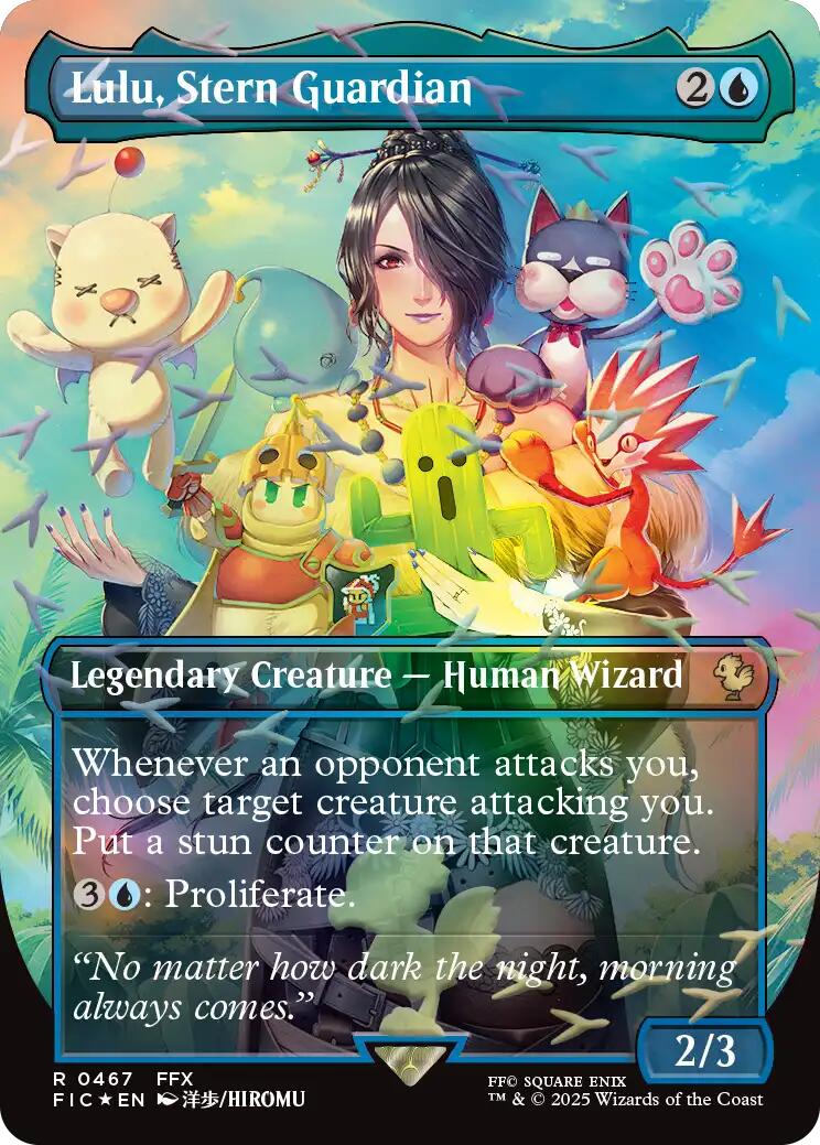 Lulu, Stern Guardian (Borderless) (Chocobo Track Foil) [FINAL FANTASY Commander] | Card Citadel