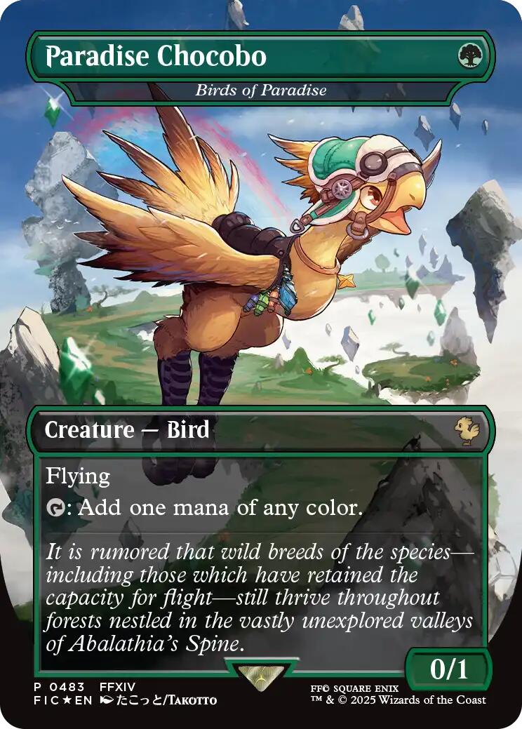 Paradise Chocobo - Birds of Paradise (Borderless) [FINAL FANTASY Commander] | Card Citadel