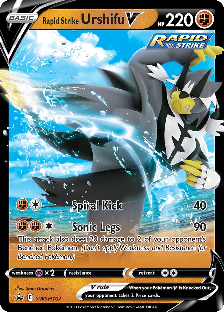 Rapid Strike Urshifu V (SWSH107) [Sword & Shield: Black Star Promos] | Card Citadel