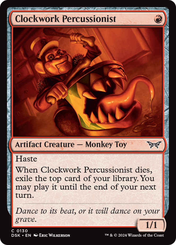 Clockwork Percussionist (0130) [Duskmourn: House of Horror] | Card Citadel