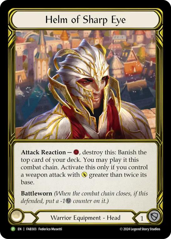 Helm of Sharp Eye (Golden) [FAB303] (Promo)  Cold Foil | Card Citadel