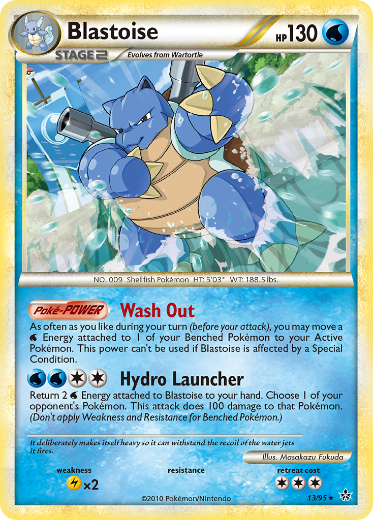 Blastoise (13/95) [HeartGold & SoulSilver: Unleashed] | Card Citadel