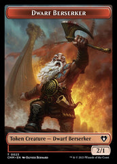 Zombie (0019) // Dwarf Berserker Double-Sided Token [Commander Masters Tokens] | Card Citadel