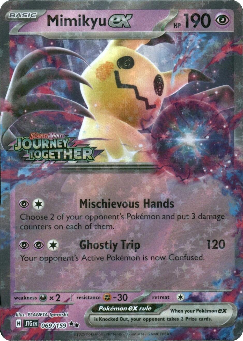 Mimikyu ex (069/159) (Journey Together Stamped) [Miscellaneous Cards] | Card Citadel