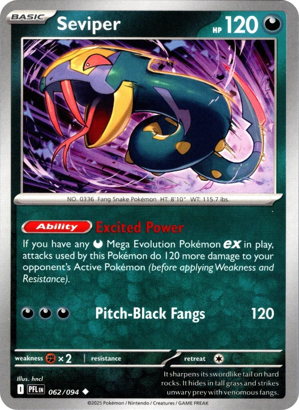 Seviper (062/094) [Mega Evolution: Phantasmal Flames] | Card Citadel
