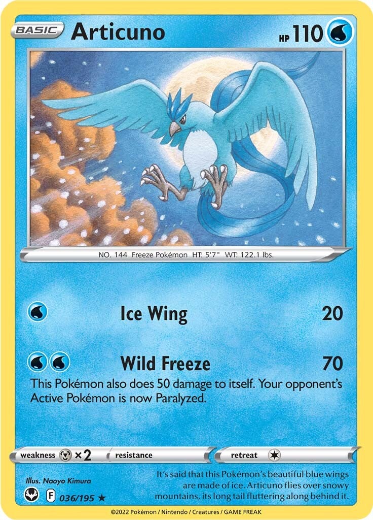 Articuno (036/195) [Sword & Shield: Silver Tempest] | Card Citadel