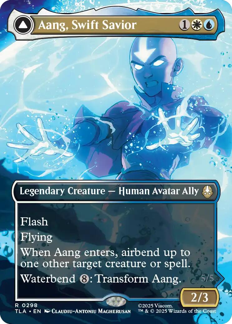 Aang, Swift Savior (298) (Borderless) [Avatar: The Last Airbender] | Card Citadel
