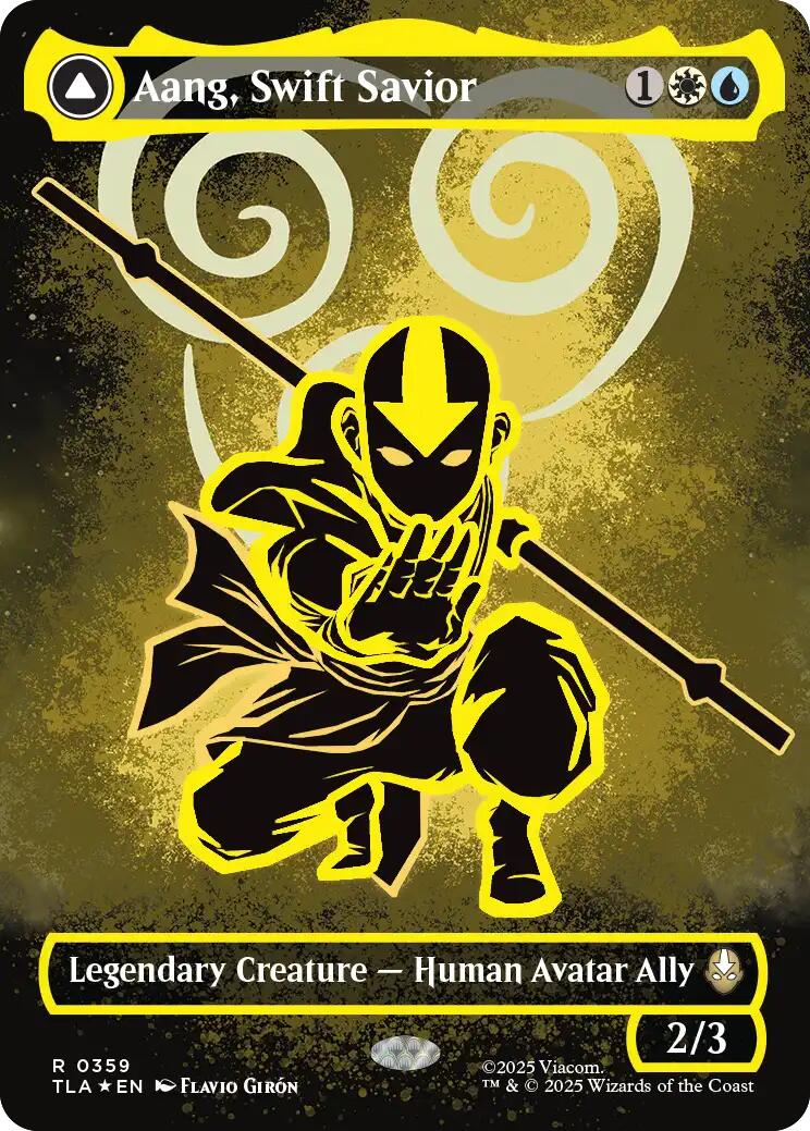 Aang, Swift Savior (Borderless) (Neon Ink Foil) [Avatar: The Last Airbender] | Card Citadel