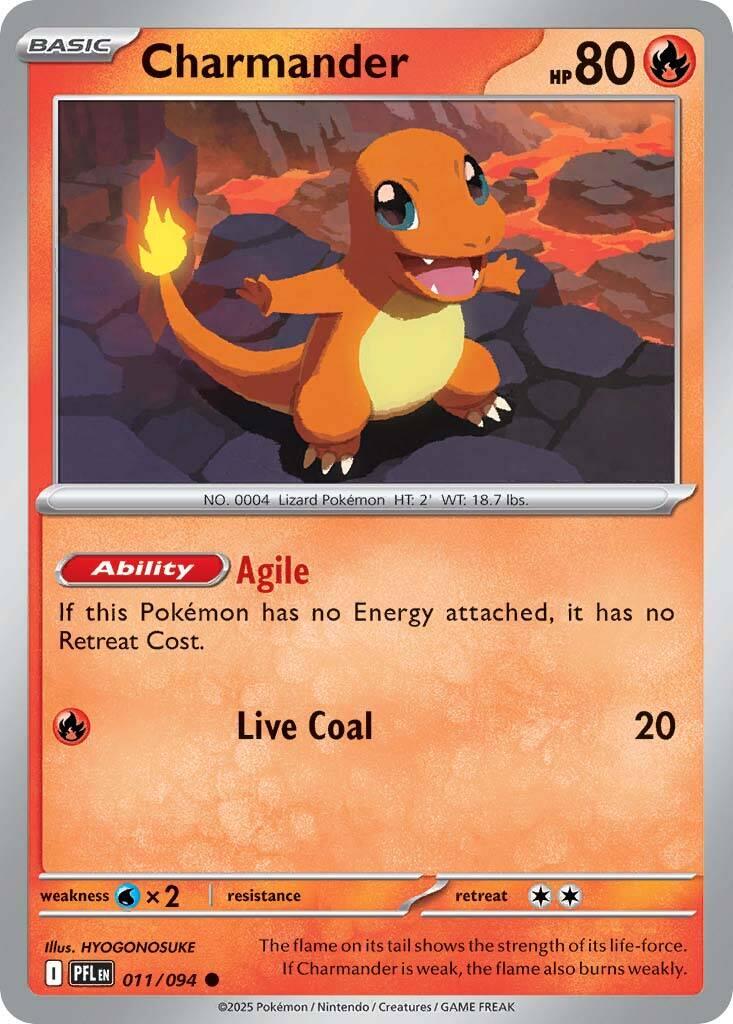 Charmander (011/094) [Mega Evolution: Phantasmal Flames] | Card Citadel