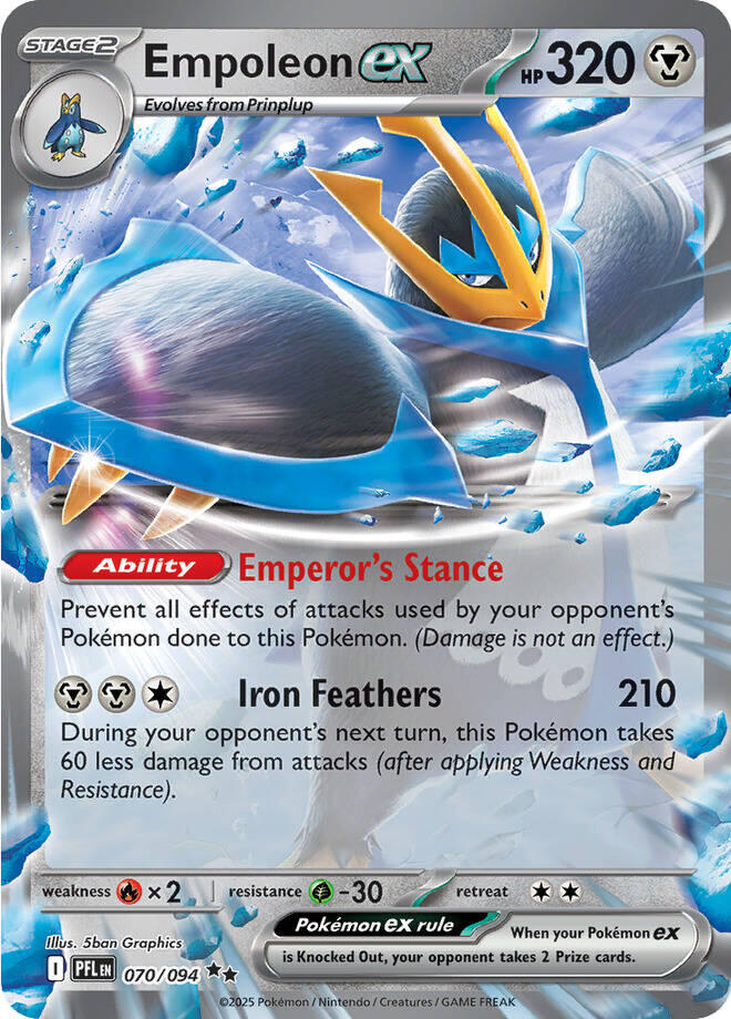 Empoleon ex (070/094) [Mega Evolution: Phantasmal Flames] | Card Citadel