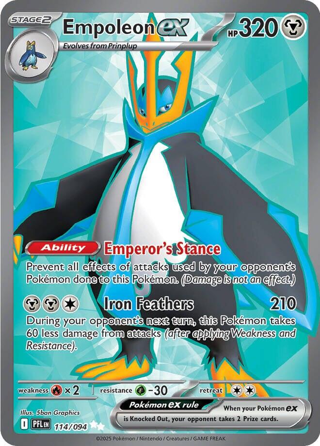 Empoleon ex (114/094) [Mega Evolution: Phantasmal Flames] | Card Citadel