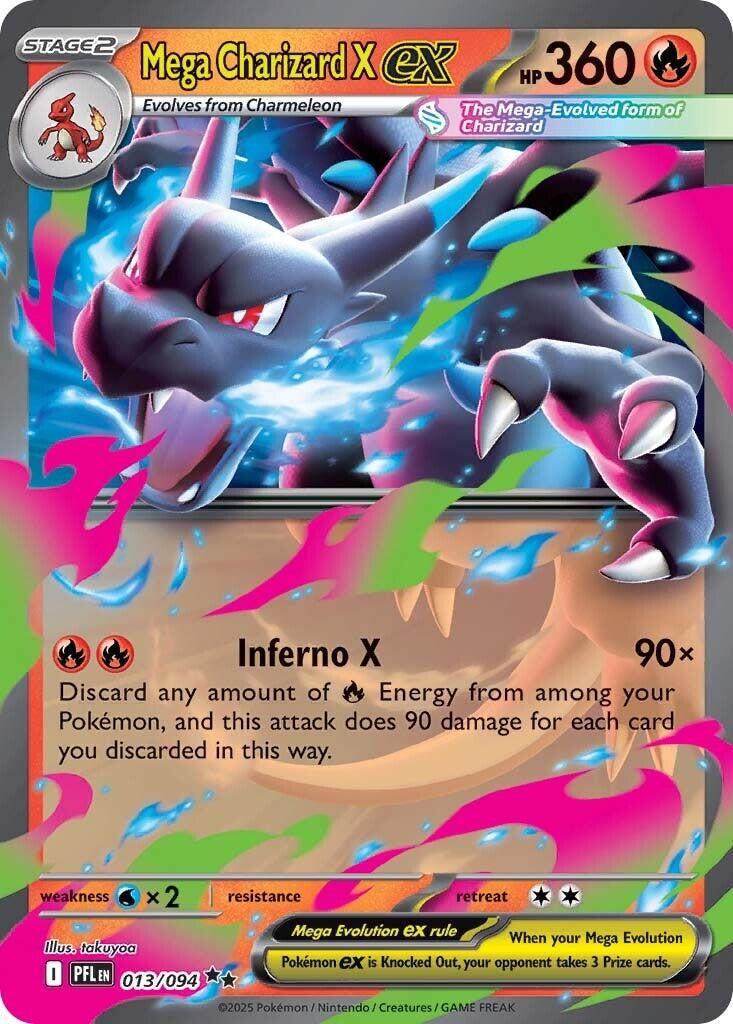 Mega Charizard X ex (013/094) [Mega Evolution: Phantasmal Flames] | Card Citadel