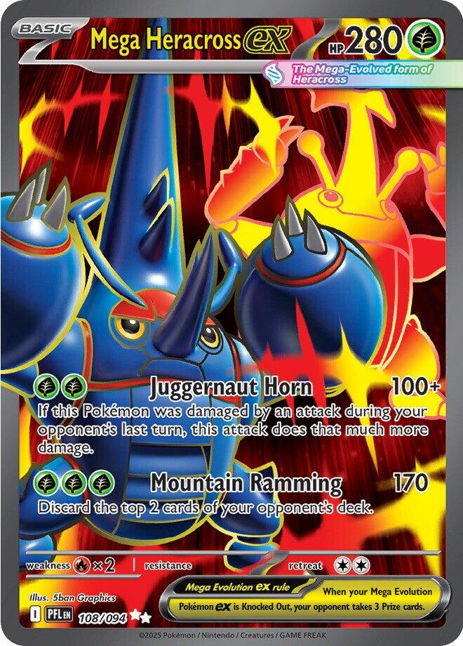 Mega Heracross ex (108/094) [Mega Evolution: Phantasmal Flames] | Card Citadel