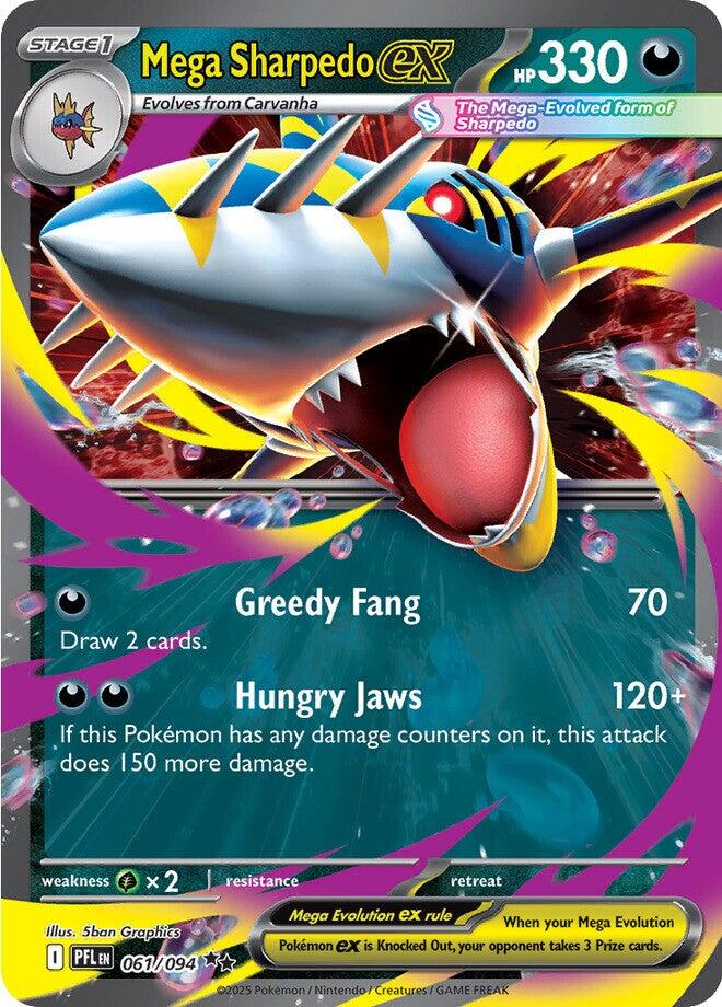 Mega Sharpedo ex (061/094) [Mega Evolution: Phantasmal Flames] | Card Citadel