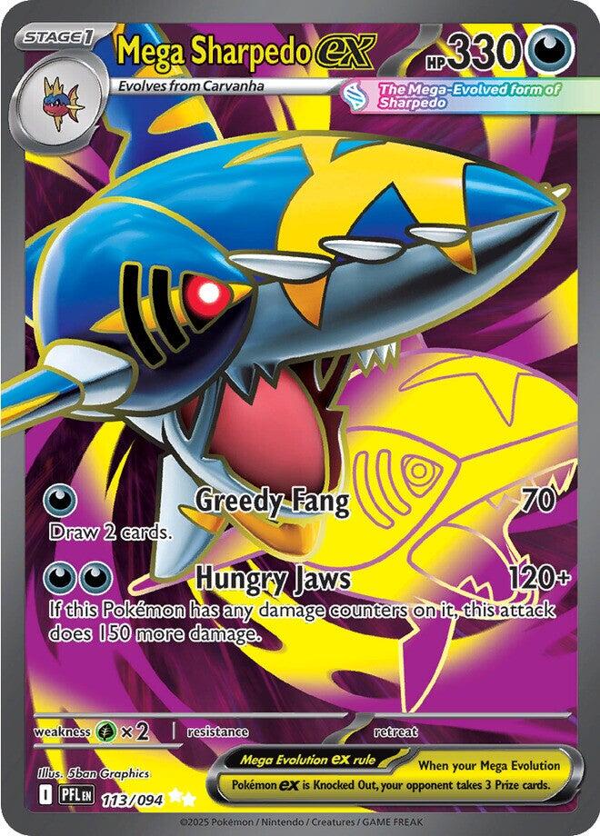 Mega Sharpedo ex (113/094) [Mega Evolution: Phantasmal Flames] | Card Citadel