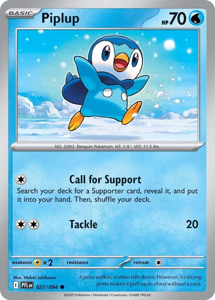 Piplup (027/094) [Mega Evolution: Phantasmal Flames] | Card Citadel
