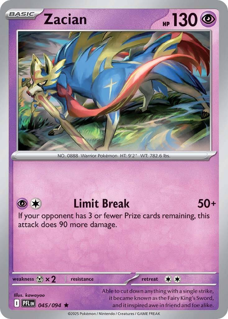 Zacian (045/094) [Mega Evolution: Phantasmal Flames] | Card Citadel