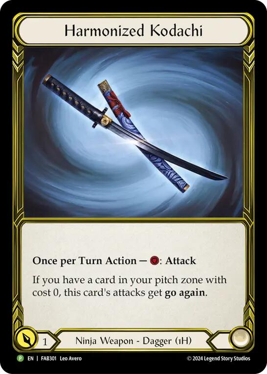 Harmonized Kodachi (Golden) [FAB301] (Promo)  Cold Foil | Card Citadel
