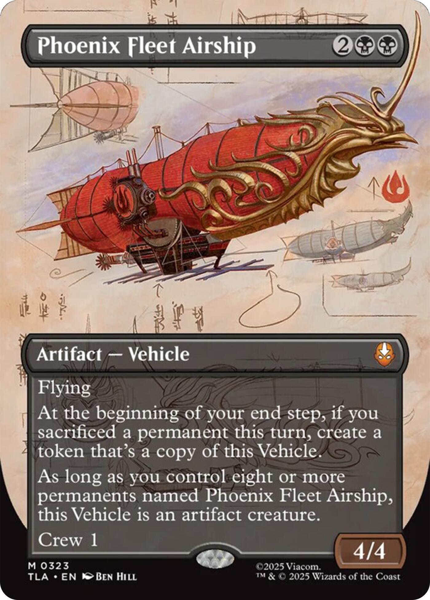 Phoenix Fleet Airship (Borderless) [Avatar: The Last Airbender] | Card Citadel