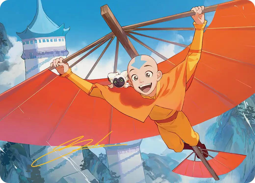 Aang, the Last Airbender Art Card (Gold-Stamped Signature) [Avatar: The Last Airbender Art Series] | Card Citadel