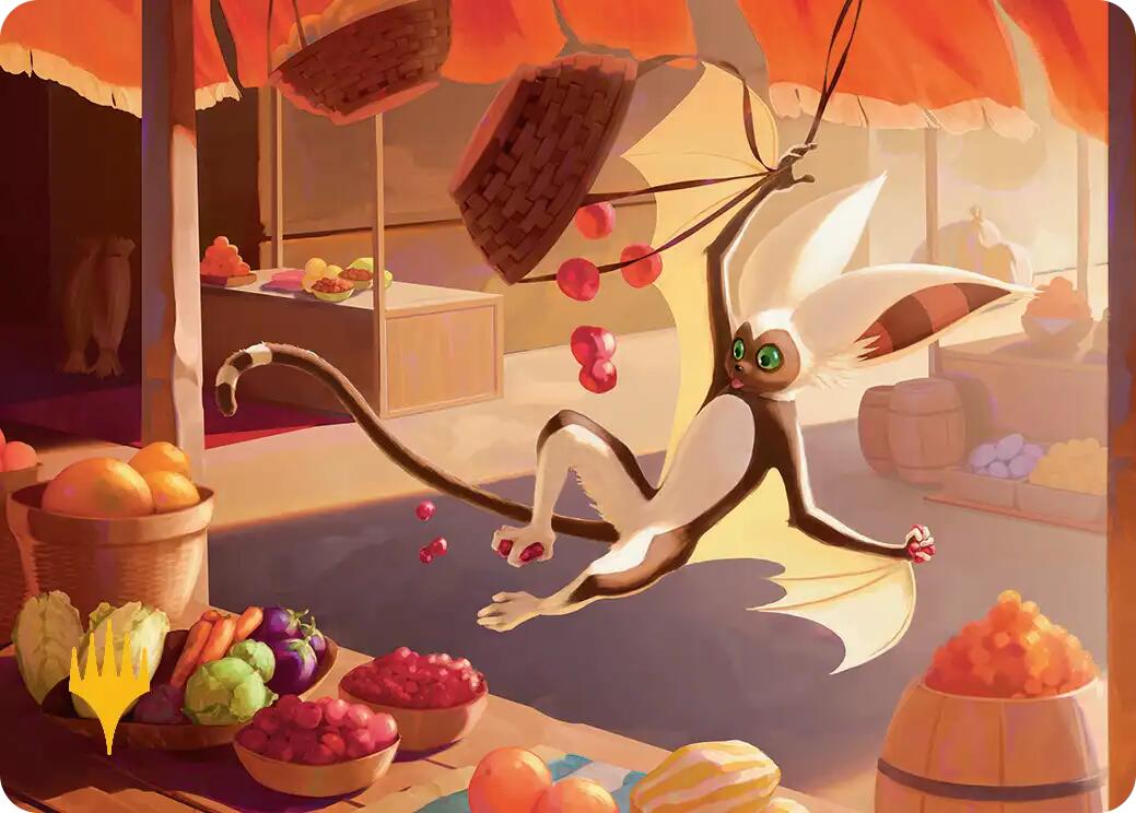 Momo, Playful Pet Art Card (Gold-Stamped Planeswalker Symbol) [Avatar: The Last Airbender Art Series] | Card Citadel