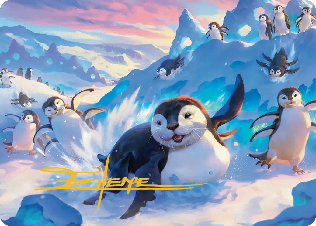 Otter-Penguin Art Card (Gold-Stamped Signature) [Avatar: The Last Airbender Art Series] | Card Citadel