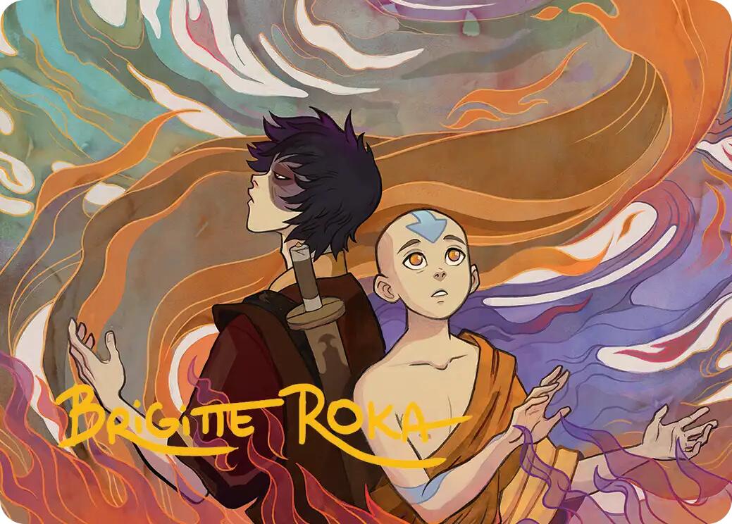 Fated Firepower Art Card (Gold-Stamped Signature) [Avatar: The Last Airbender Art Series] | Card Citadel