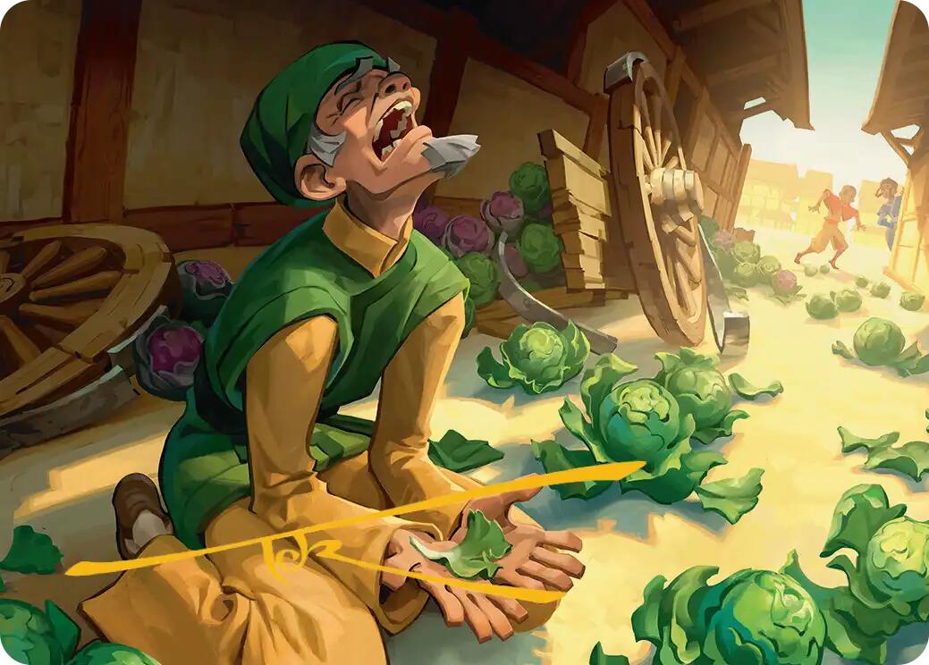 Unlucky Cabbage Merchant Art Card (Gold-Stamped Signature) [Avatar: The Last Airbender Art Series] | Card Citadel