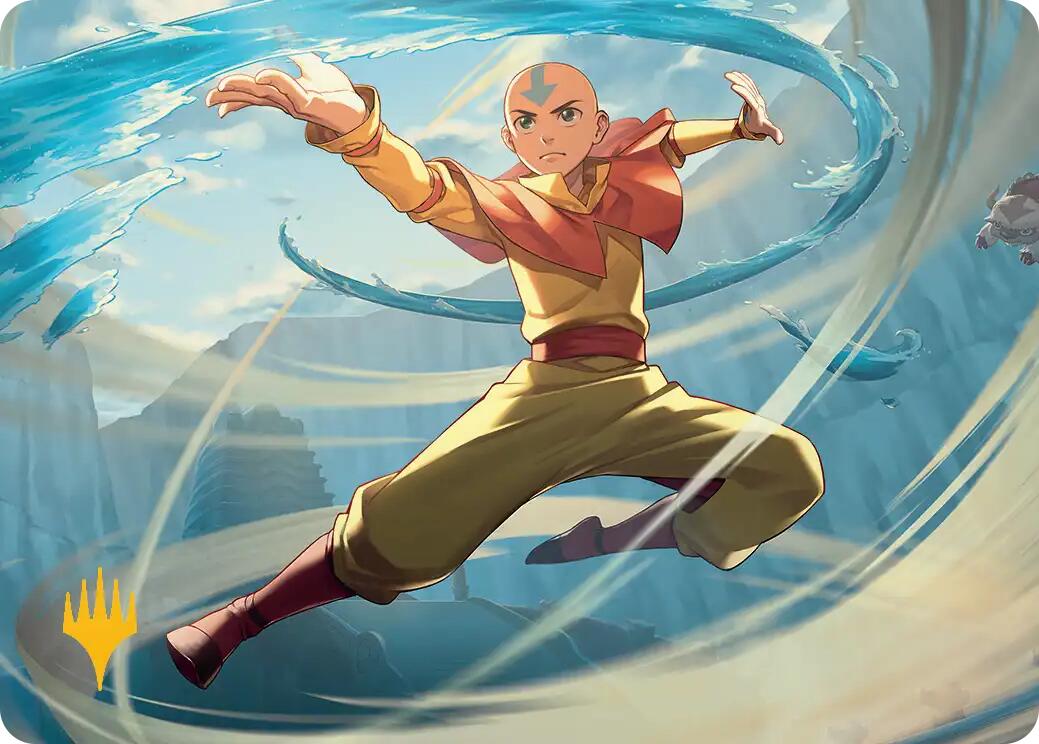 Aang, Swift Savior Art Card (Gold-Stamped Planeswalker Symbol) [Avatar: The Last Airbender Art Series] | Card Citadel
