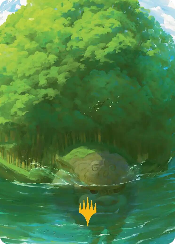 Forest Art Card (Gold-Stamped Planeswalker Symbol) [Avatar: The Last Airbender Art Series] | Card Citadel