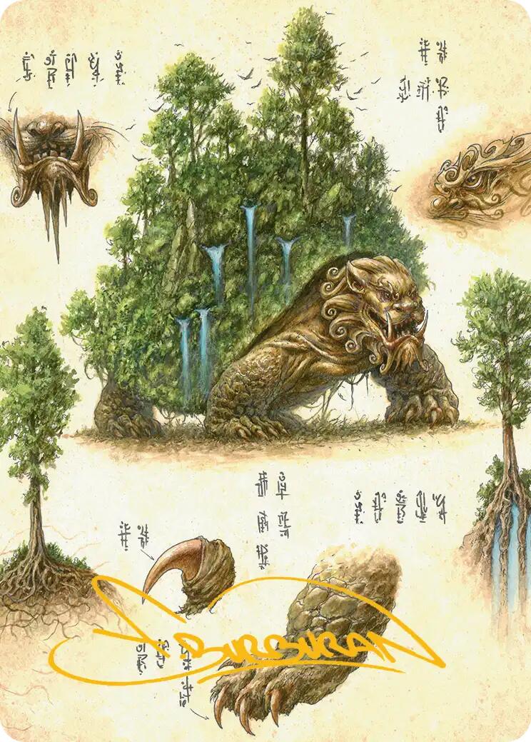 The Lion-Turtle Art Card (Gold-Stamped Signature) [Avatar: The Last Airbender Art Series] | Card Citadel