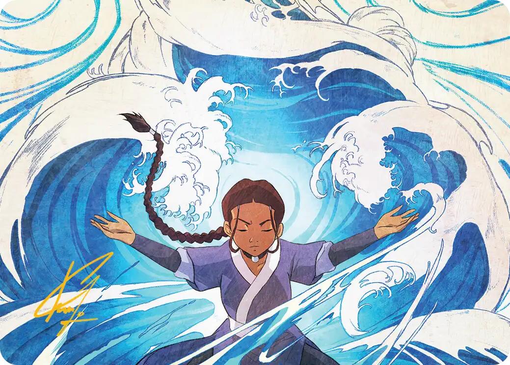 Katara, Water Tribe's Hope Art Card (Gold-Stamped Signature) [Avatar: The Last Airbender Art Series] | Card Citadel