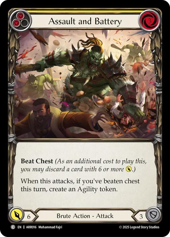 Assault and Battery (Yellow) [ARR016] (Armory Deck: Rhinar) | Card Citadel