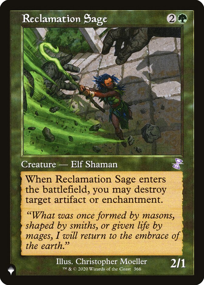 Reclamation Sage [The List] | Card Citadel