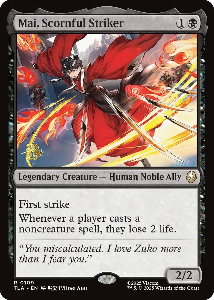 Mai, Scornful Striker [Avatar: The Last Airbender Prerelease Cards] | Card Citadel