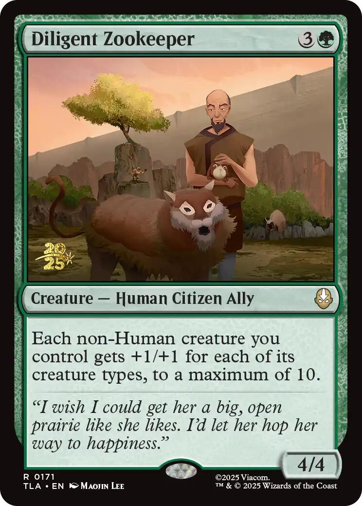 Diligent Zookeeper [Avatar: The Last Airbender Prerelease Cards] | Card Citadel