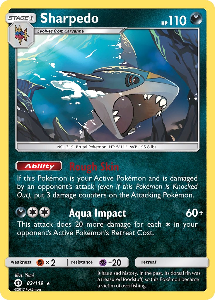 Sharpedo (82/149) (Cosmos Holo) (Blister Exclusive) [Sun & Moon: Base Set] | Card Citadel