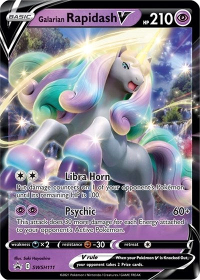 Galarian Rapidash V (SWSH111) (Jumbo Card) [Sword & Shield: Black Star Promos] | Card Citadel