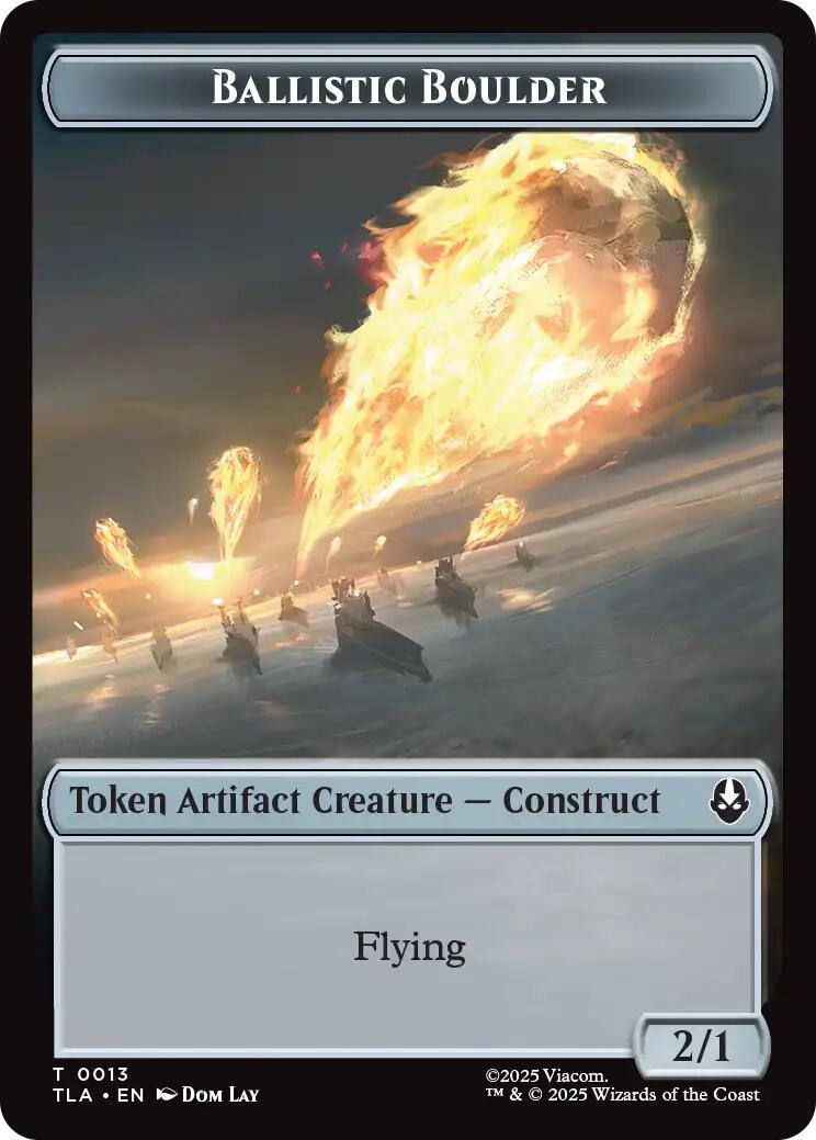 Ballistic Boulder // Soldier (0011) Double-Sided Token [Avatar: The Last Airbender Tokens] | Card Citadel