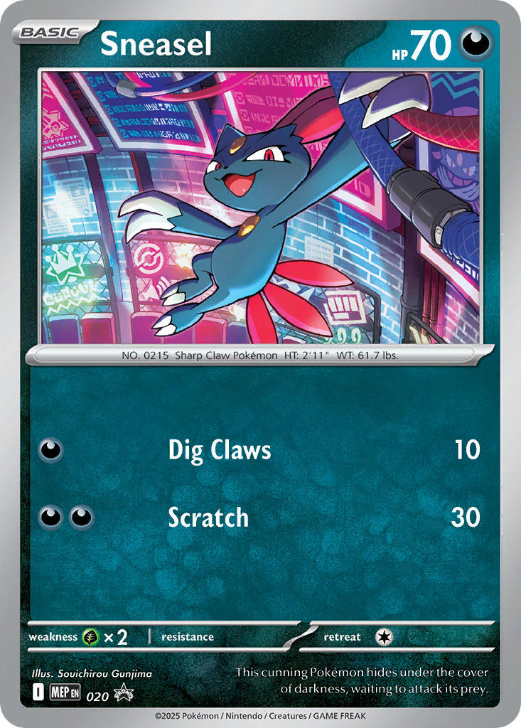 Sneasel (020) (Cosmos Holo) [Mega Evolution Promo] | Card Citadel