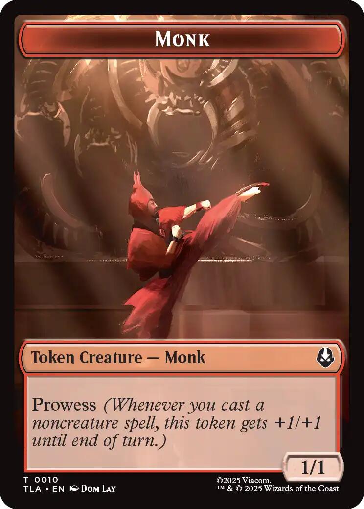 Monk // Food (0021) Double-Sided Token [Avatar: The Last Airbender Tokens] | Card Citadel