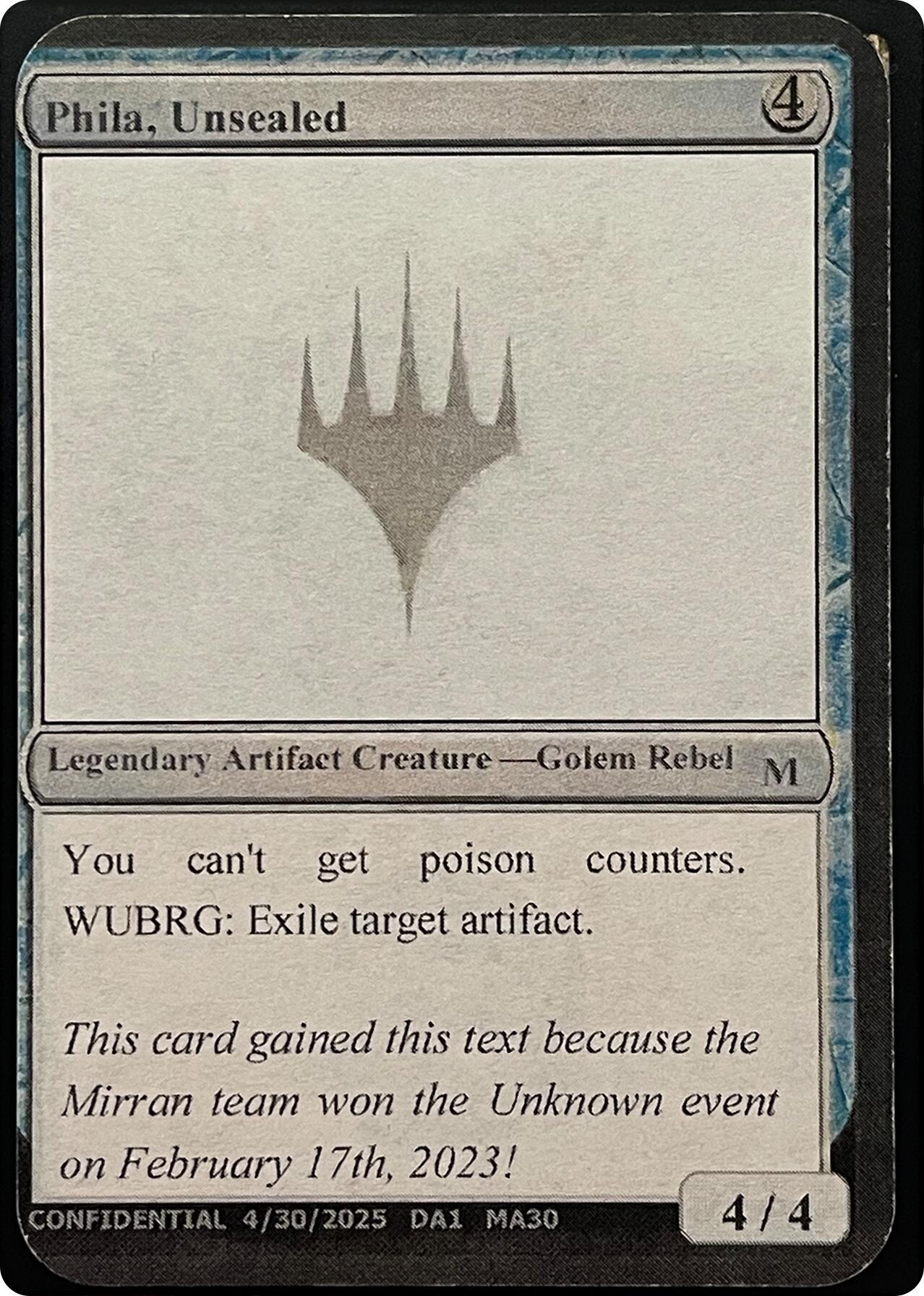 Phila, Unsealed (Reprint) [Unknown Event] | Card Citadel