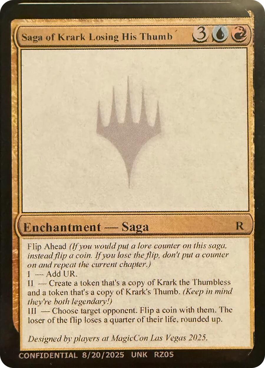 Saga of Krark Losing His Thumb [Unknown Event] | Card Citadel