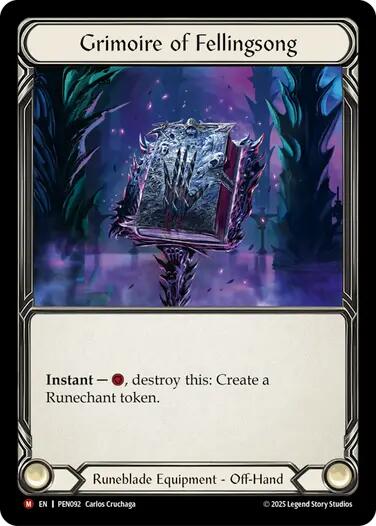 Grimoire of Fellingsong [PEN092] (Compendium of Rathe) | Card Citadel