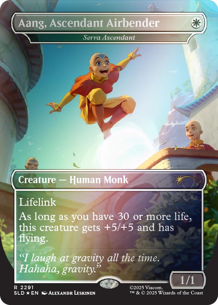 Aang, Ascendant Airbender - Serra Ascendant (Rainbow Foil) [Secret Lair Drop Series] | Card Citadel