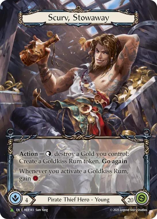 Scurv, Stowaway [HER143] (Promo)  Cold Foil | Card Citadel