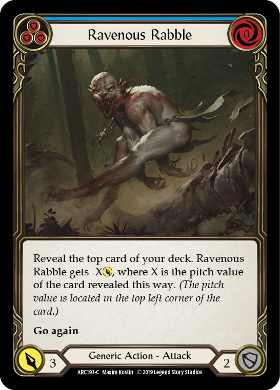 Ravenous Rabble (Blue) [ARC193-C] (Arcane Rising)  1st Edition Normal | Card Citadel