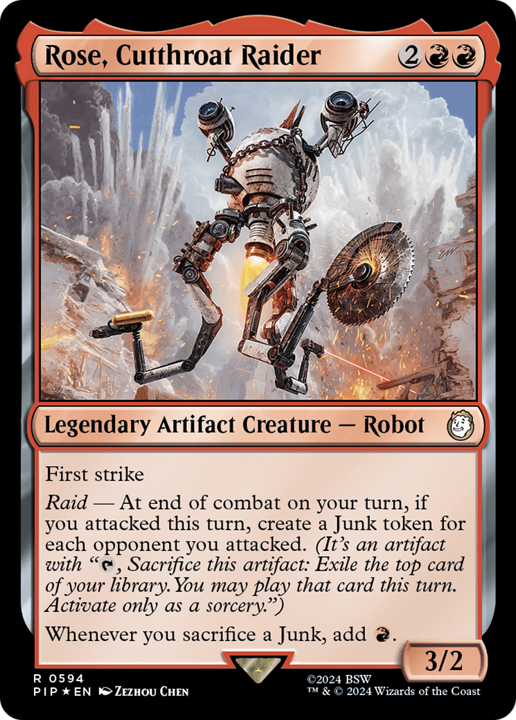 Rose, Cutthroat Raider (Surge Foil) [Fallout] | Card Citadel