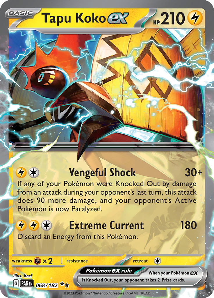 Tapu Koko ex (068/182) [Scarlet & Violet: Paradox Rift] | Card Citadel