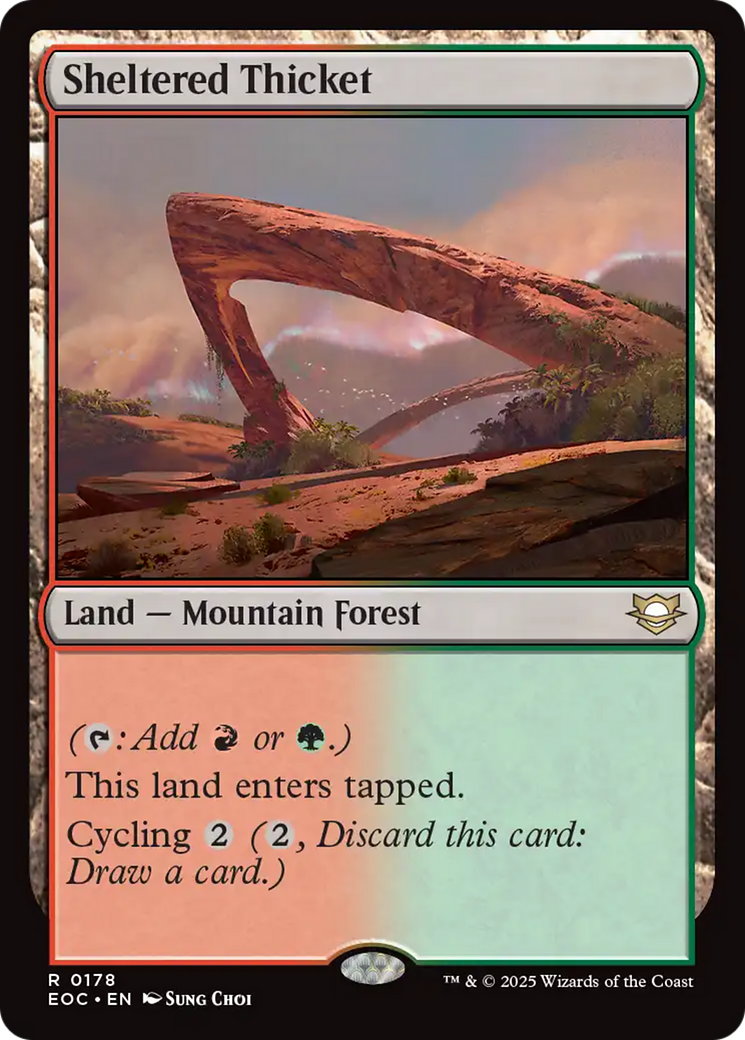 Sheltered Thicket [Edge of Eternities Commander] | Card Citadel